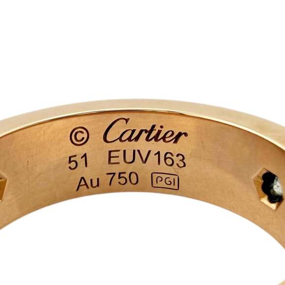 CARTIER Authentic 18k Gold Diamond Love Ring - Picture 6 of 6